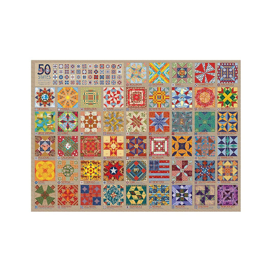 50 State Quilt Blocks Puzzle