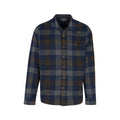 North River Men's Jacquard Knit Button Front Long Sleeve Shirt - Tall, Navy