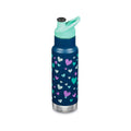 Klean Kanteen Insulated Kid's Classic Bottle - 12 Ounce Navy Hearts
