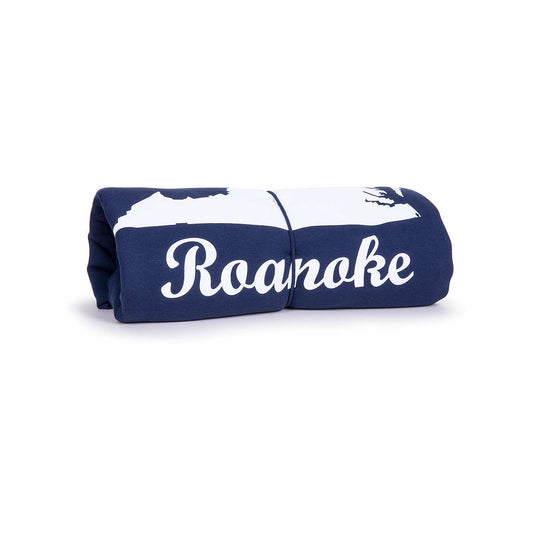 Roanoke Virginia Sweatshirt Blanket Navy