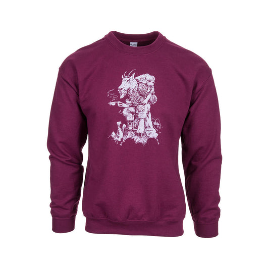 Mast Store Outfitters Old Goat Crew Sweatshirt Burgundy