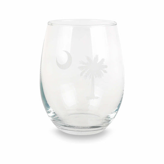 Palm Moon Stemless Wine Glass