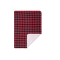 Flannel Sherpa Blanket Buffalo Plaid