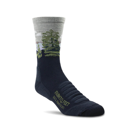 Farm to Feet Cascade Locks 3/4 Crew Cushioned Trail Socks Totaleclipse