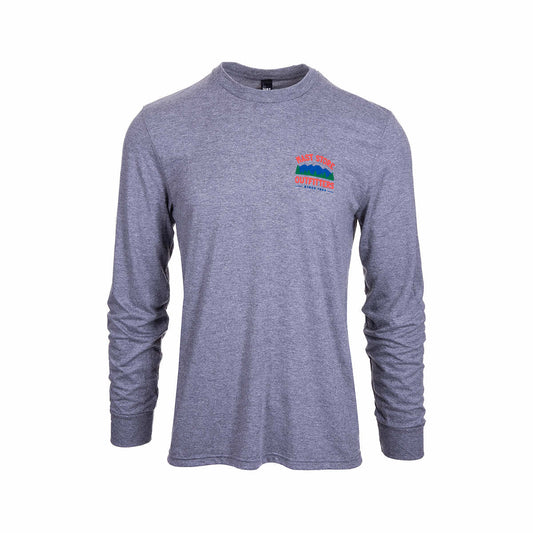 Mast Store Outfitters Mountain Tri-Blend Long Sleeve T-Shirt Grey Frost