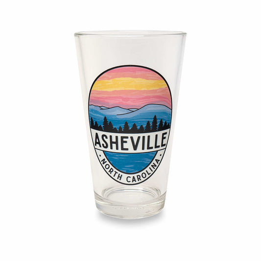 Mast General Store Full Color Asheville NC Logo Pint Glass