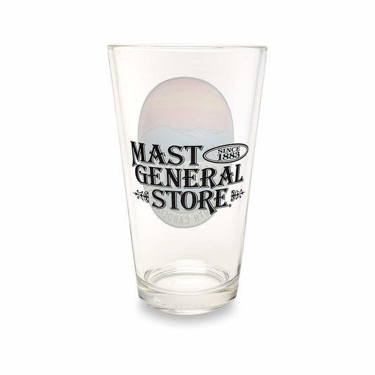 Mast General Store Full Color Asheville NC Logo Pint Glass