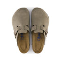 Birkenstock Boston Soft Footbed Suede Clogs Taupe Suede