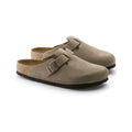 Birkenstock Boston Soft Footbed Suede Clogs Taupe Suede