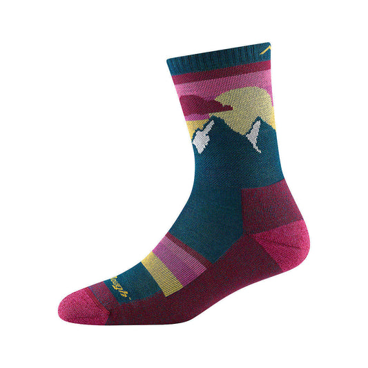 Women's Sunset Ledge Micro Crew Lightweight Hiking Socks Darkteal