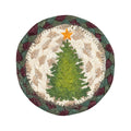Individual Woven Christmas Coaster Christmas Joy Tree