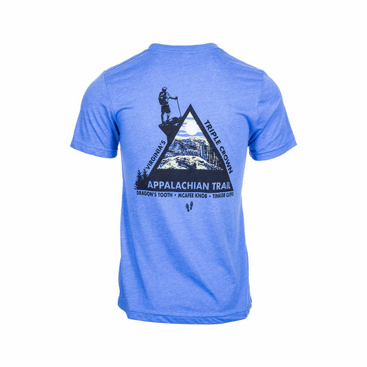 Hintz Virginia's Triple Crown Triangle Short Sleeve T-Shirt Htr Col Blue