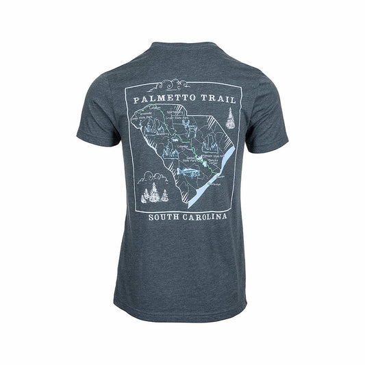 Hintz The Palmetto Trail South Carolina Short Sleeve T-Shirt Heather Forest