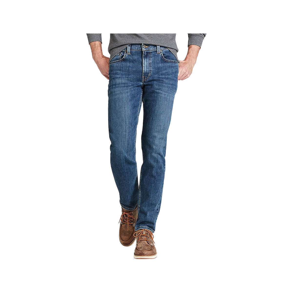 L.L.Bean Men's BeanFlex Jeans - Standard Fit Slim Straight Dark Vintage