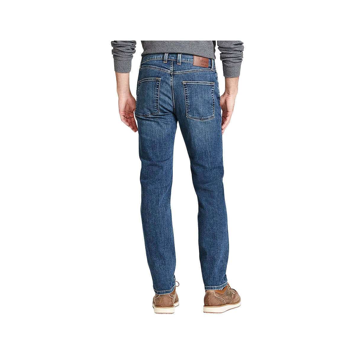 L.L.Bean Men's BeanFlex Jeans - Standard Fit Slim Straight Dark Vintage