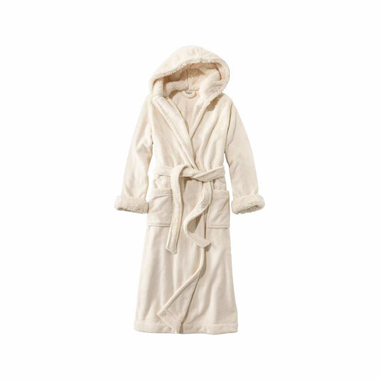 L.L.Bean Women's Wicked Plush Robe Cream