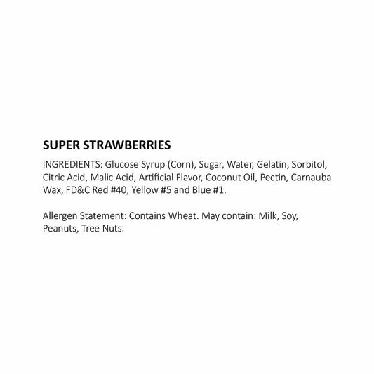 Hilco Super Strawberries Gummy Candy - 1 lb.