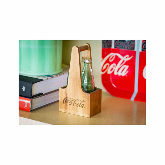Tablecraft Coca Cola Bottles Salt and Pepper Shakers with Wooden Crate