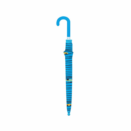 Kids' Weather Station Cars Umbrella Blue Multi