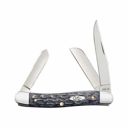 Crandall Jigged Gray Bone Medium Stockman Knife