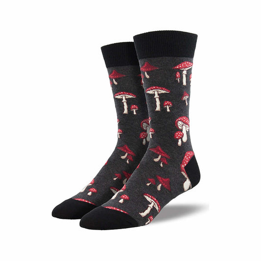 Men's Pretty Fly For A Fungi Socks Charcoal Heather