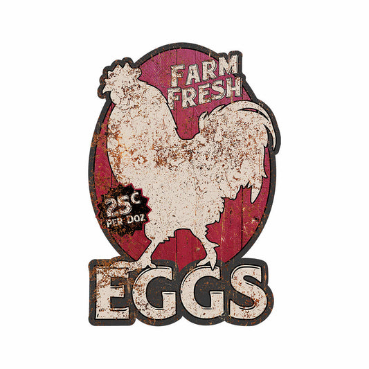 Farm Fresh Eggs Metal Sign