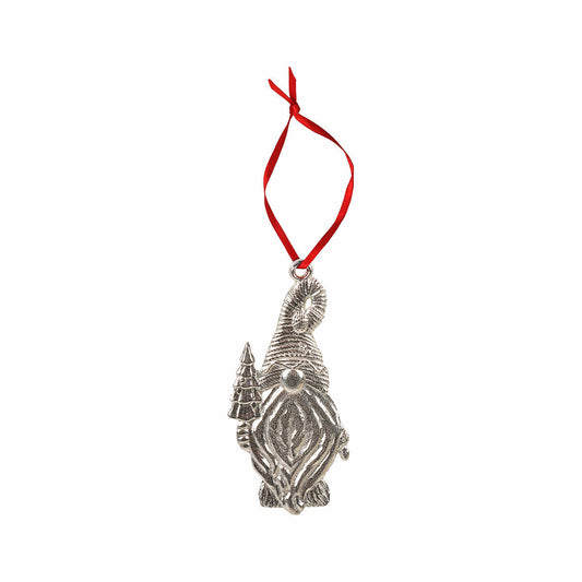 Mast General Store Gnome & Tree Pewter Ornament