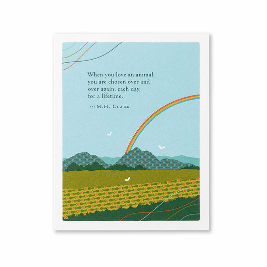 When You Love An Animal Pet Sympathy Card