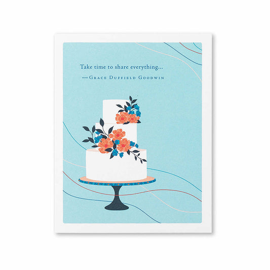 Take Time To Share Wedding Card