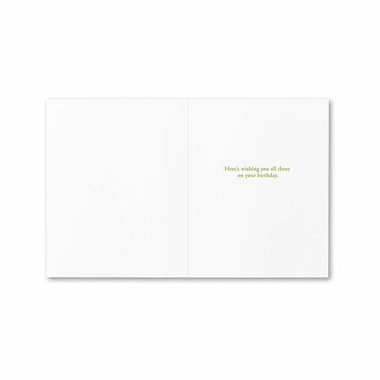 Wishing You All Three Birthday Card
