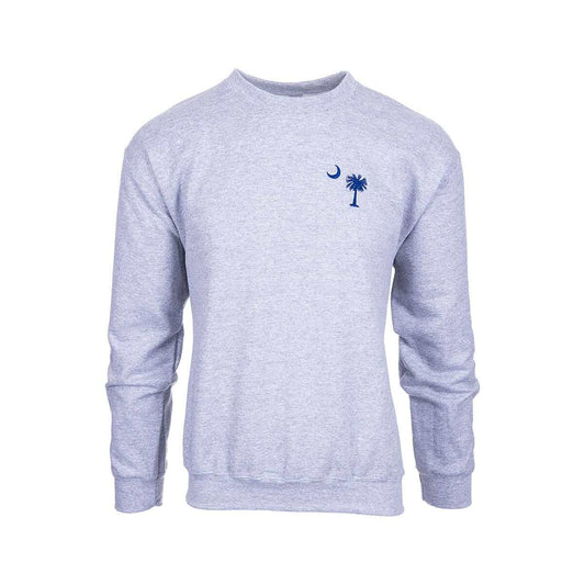 Mast General Store Embroidered Palmetto Moon Crew Sweatshirt Sports Grey