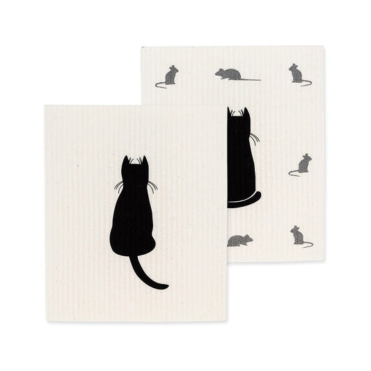 Abbott Swedish Cat and Mouse Dishcloths - 2 Pack