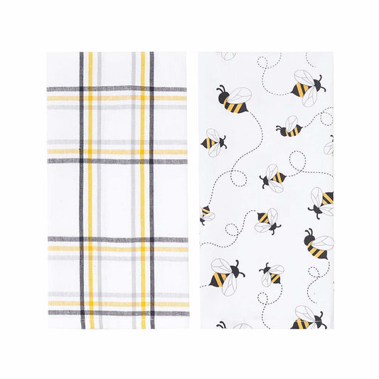 Honey Bee Plaid Towel Set