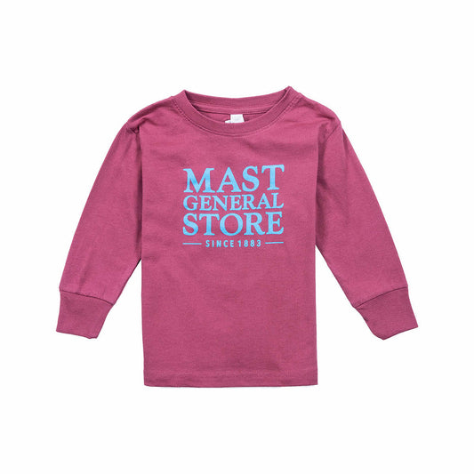 Toddler Mast General Store Stacked Logo Long Sleeve T-Shirt Rouge