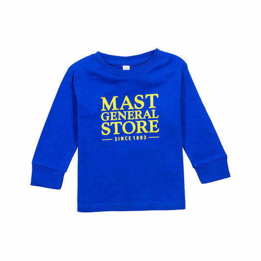 Color swatch for Toddler Mast General Store Stacked Logo Long Sleeve T-Shirt in Rouge
