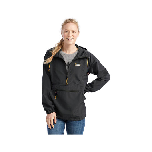 L.L.Bean Women's Solid Mountain Classic Anorak Black
