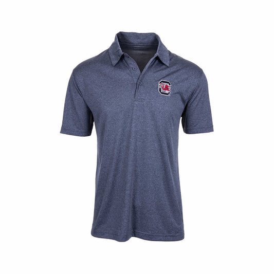 Color swatch for Eat More Tees Men's University of South Carolina Embroidered Polo Shirt in Cardinal Htr