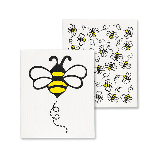 Abbott Swedish Allover Bees Dishcloths - 2 Pack