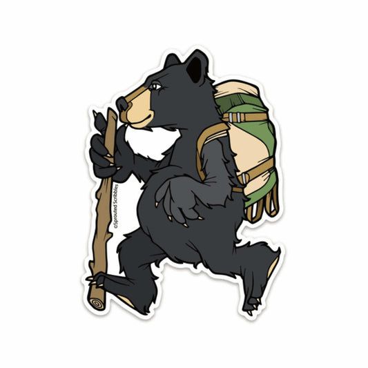 Backpacking Bear Sticker