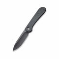 Elementum Button Lock Folding Knife Black