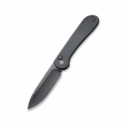 Elementum Button Lock Folding Knife Black