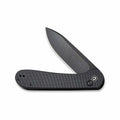 Elementum Button Lock Folding Knife Black