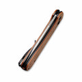 Elementum Button Lock Folding Knife Brown