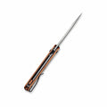 Elementum Button Lock Folding Knife Brown