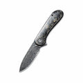 Elementum Flipper Carbon Fiber Knife Gold Shred