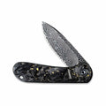 Elementum Flipper Carbon Fiber Knife Gold Shred