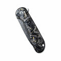 Elementum Flipper Carbon Fiber Knife Gold Shred
