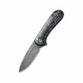 Elementum Flipper Carbon Fiber Knife Silvery Shred