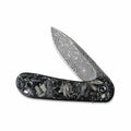 Elementum Flipper Carbon Fiber Knife Silvery Shred