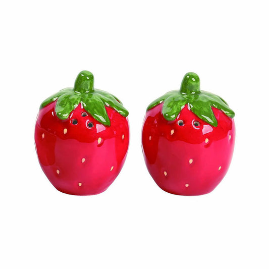 Strawberry Salt & Pepper Shakers with Basket